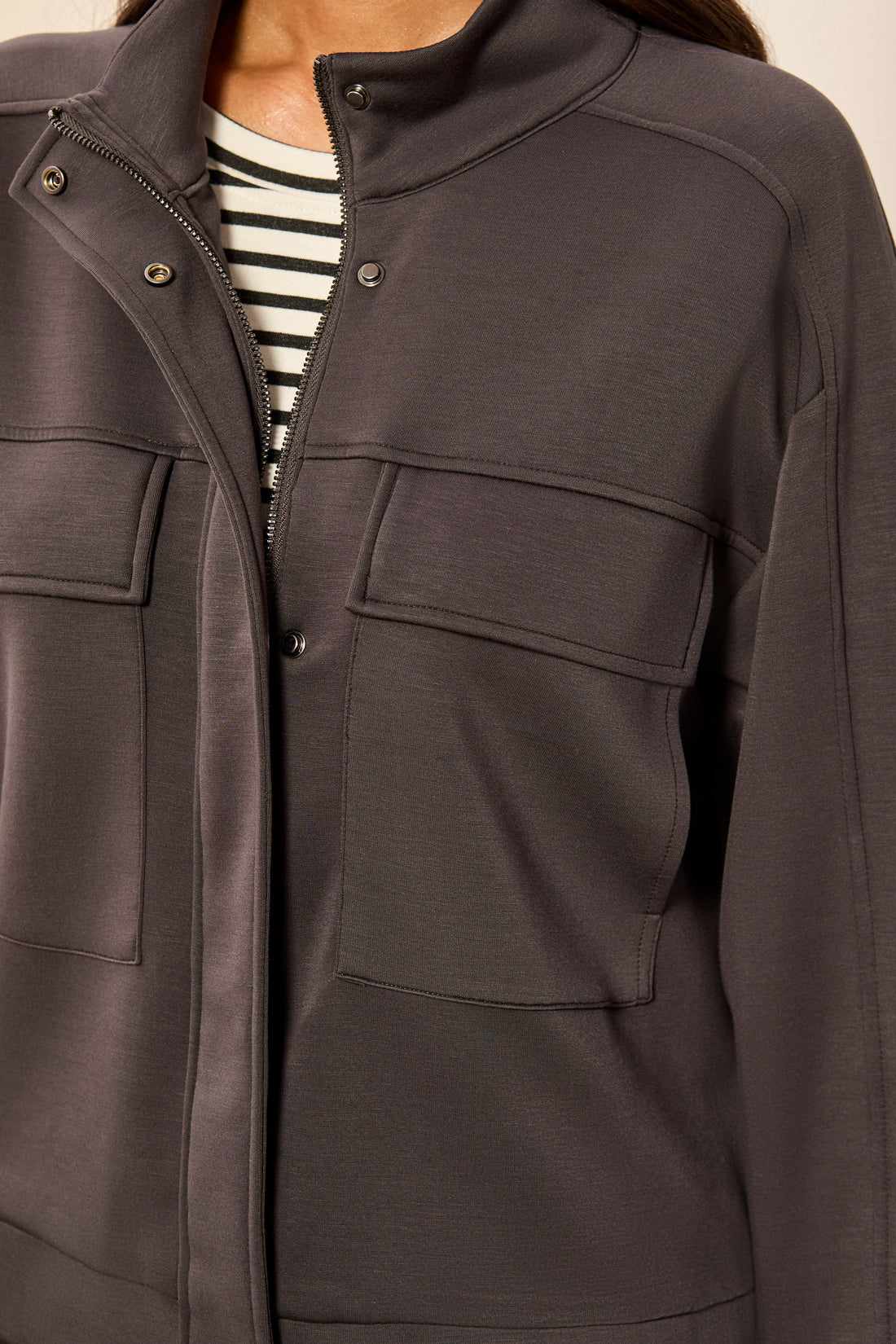 MB Scuba Zip Up with Front Pockets
