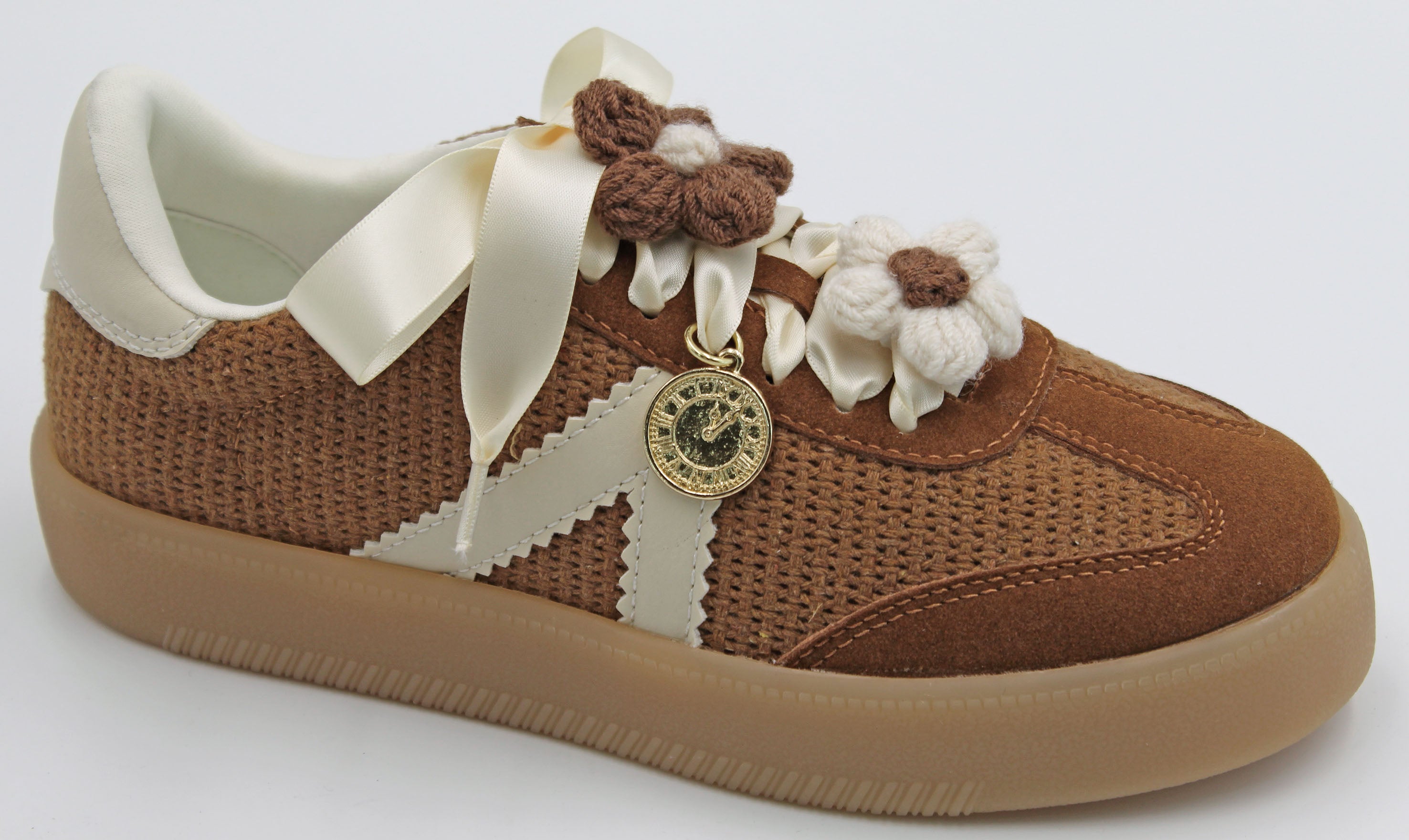 Mesh Knit Sneaker with Ribbon Ties