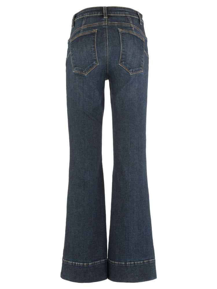 Stella High Rise Flare with Darts and Wide Hem