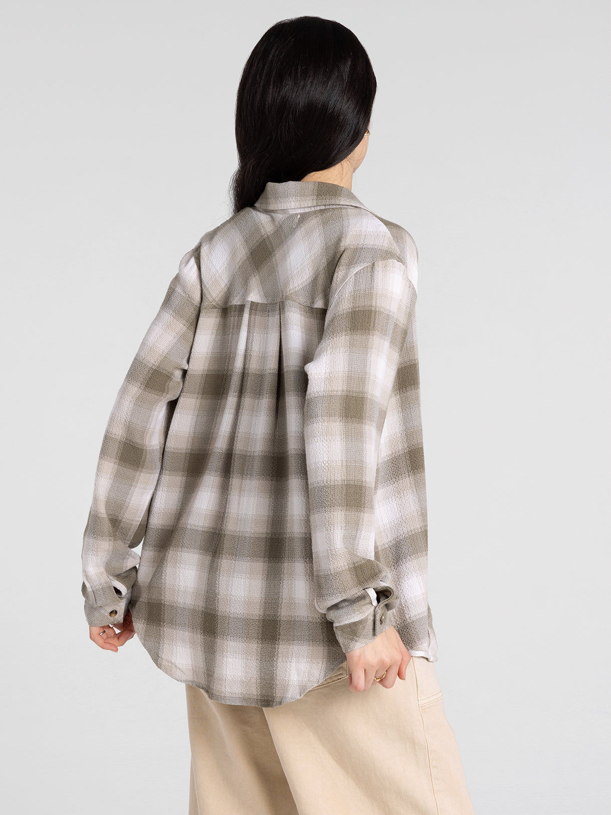 Plaid Button Down Relaxed Top