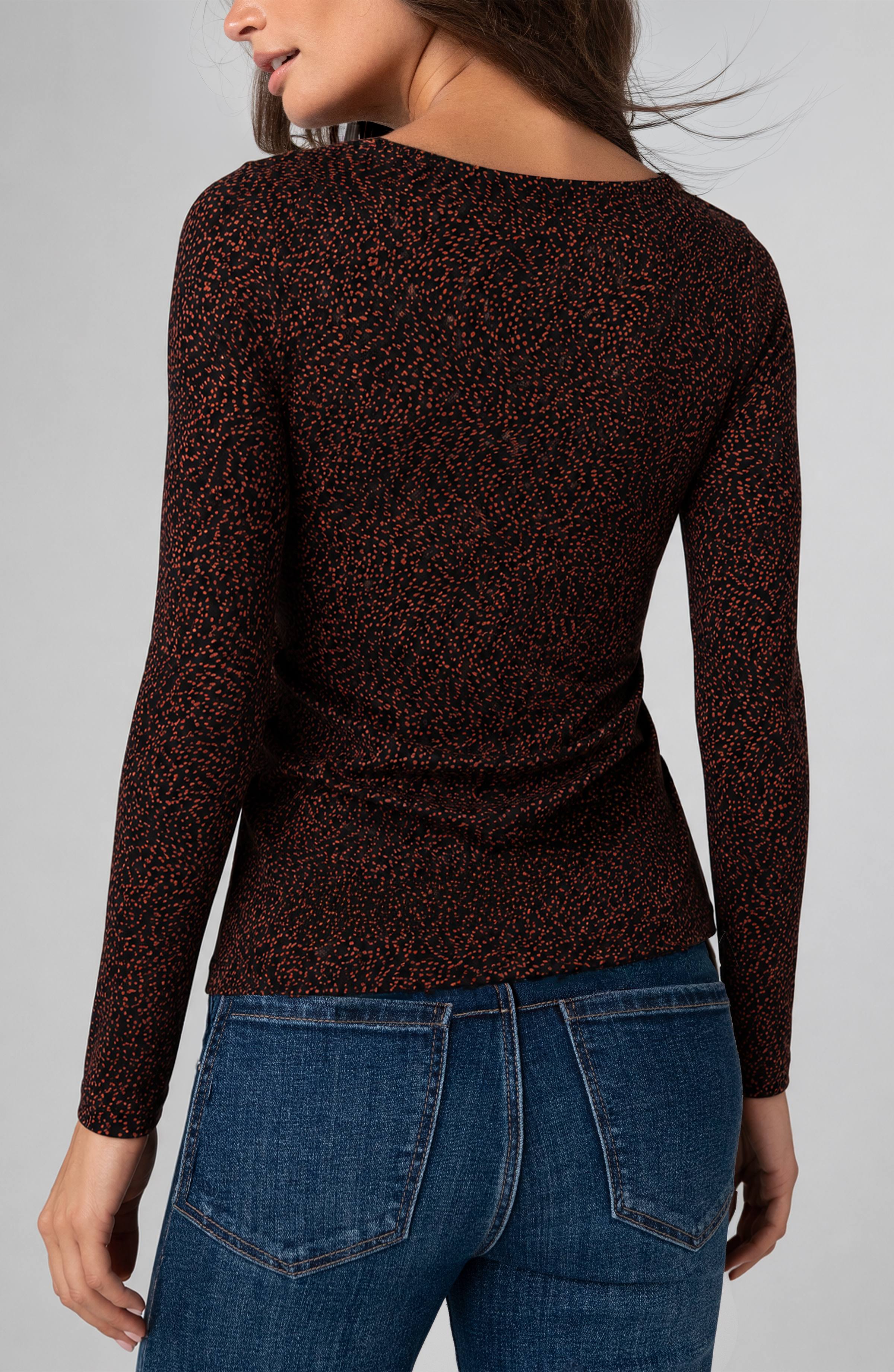 Liverpool Patterned Boat Neck Knit Top