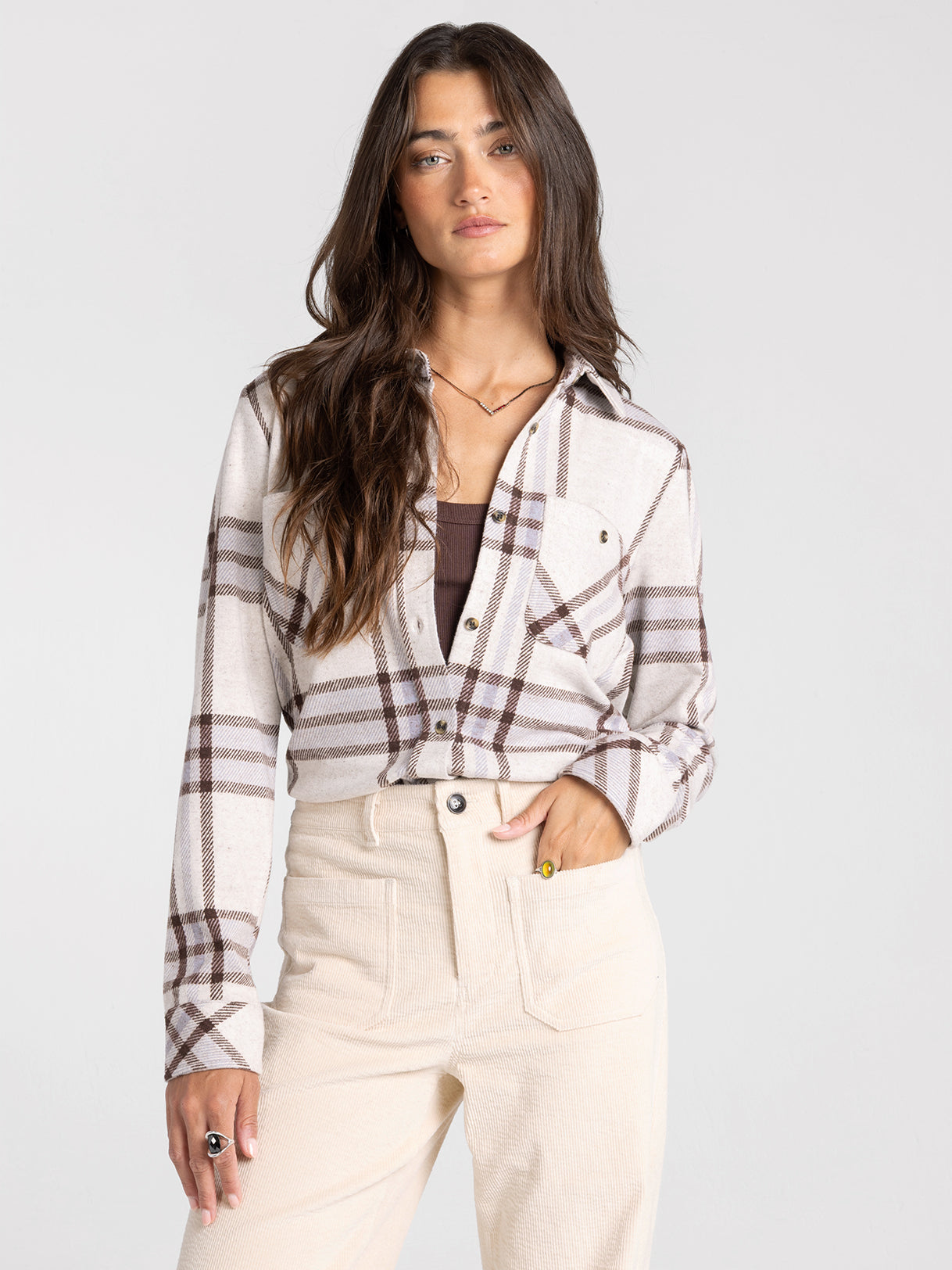Cozy Knit Button Down Long Sleeve Top