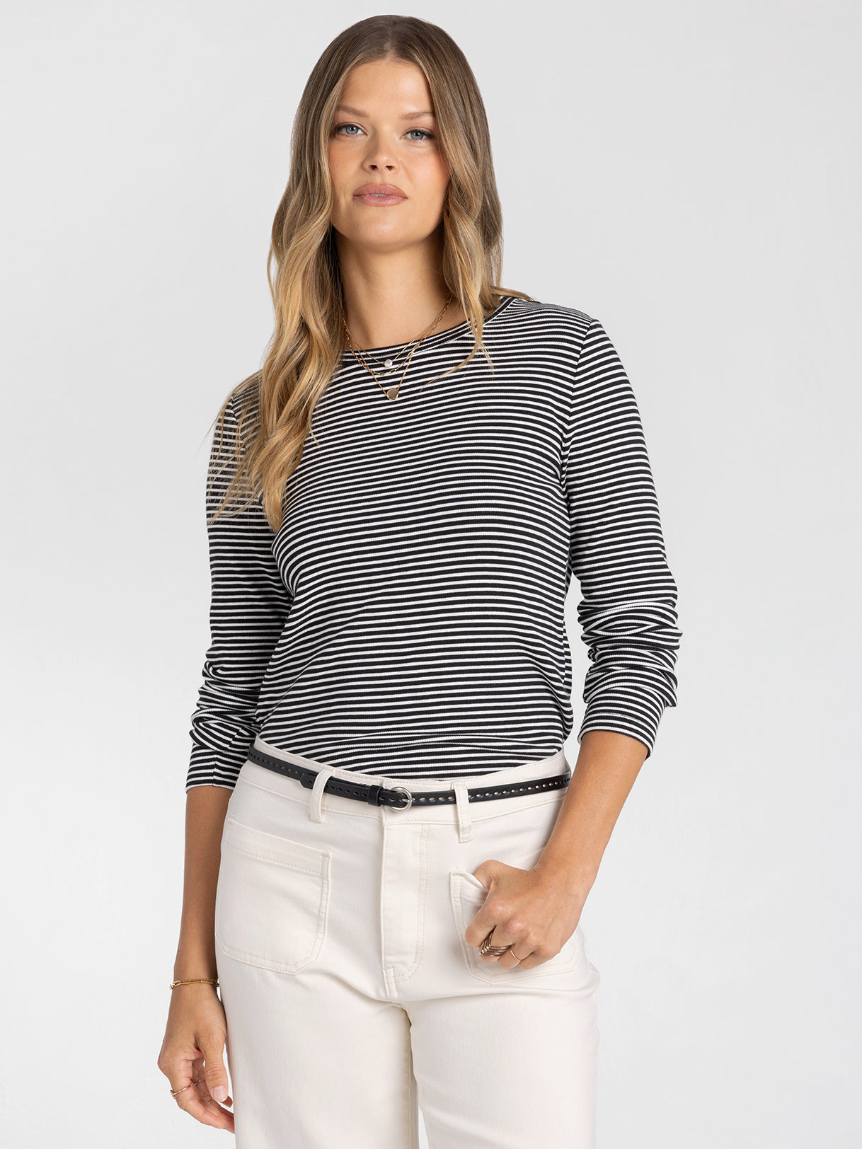 Classic Crew Neck Fitted Long Sleeve