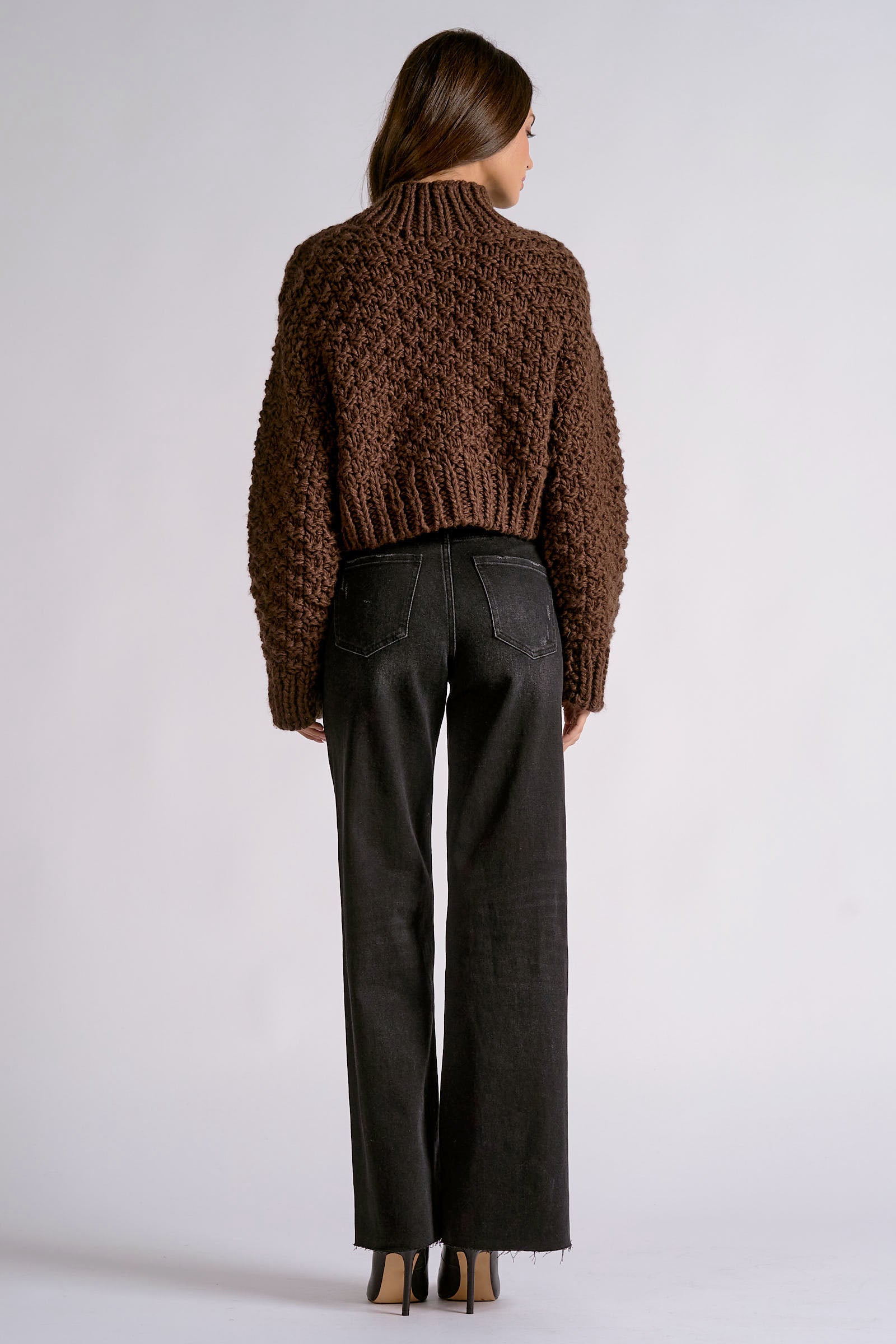 Chunky Knit Mock Neck Sweater