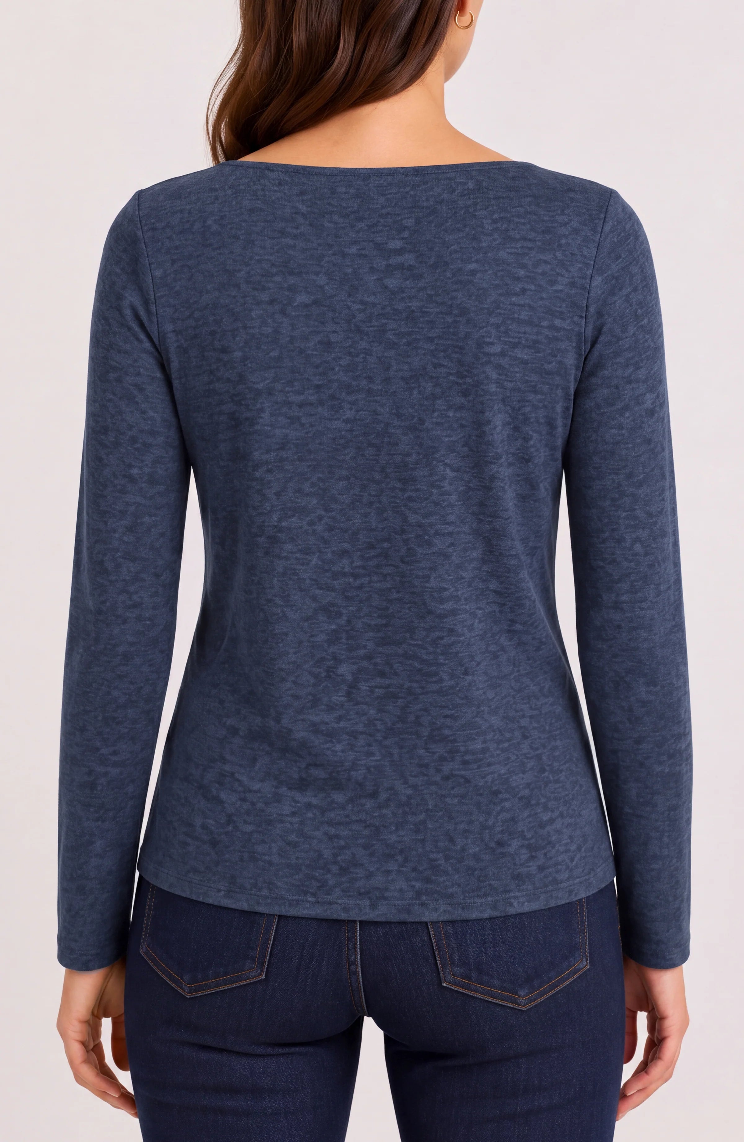 Liverpool Boat Neck Knit Top W/ Twist Detail