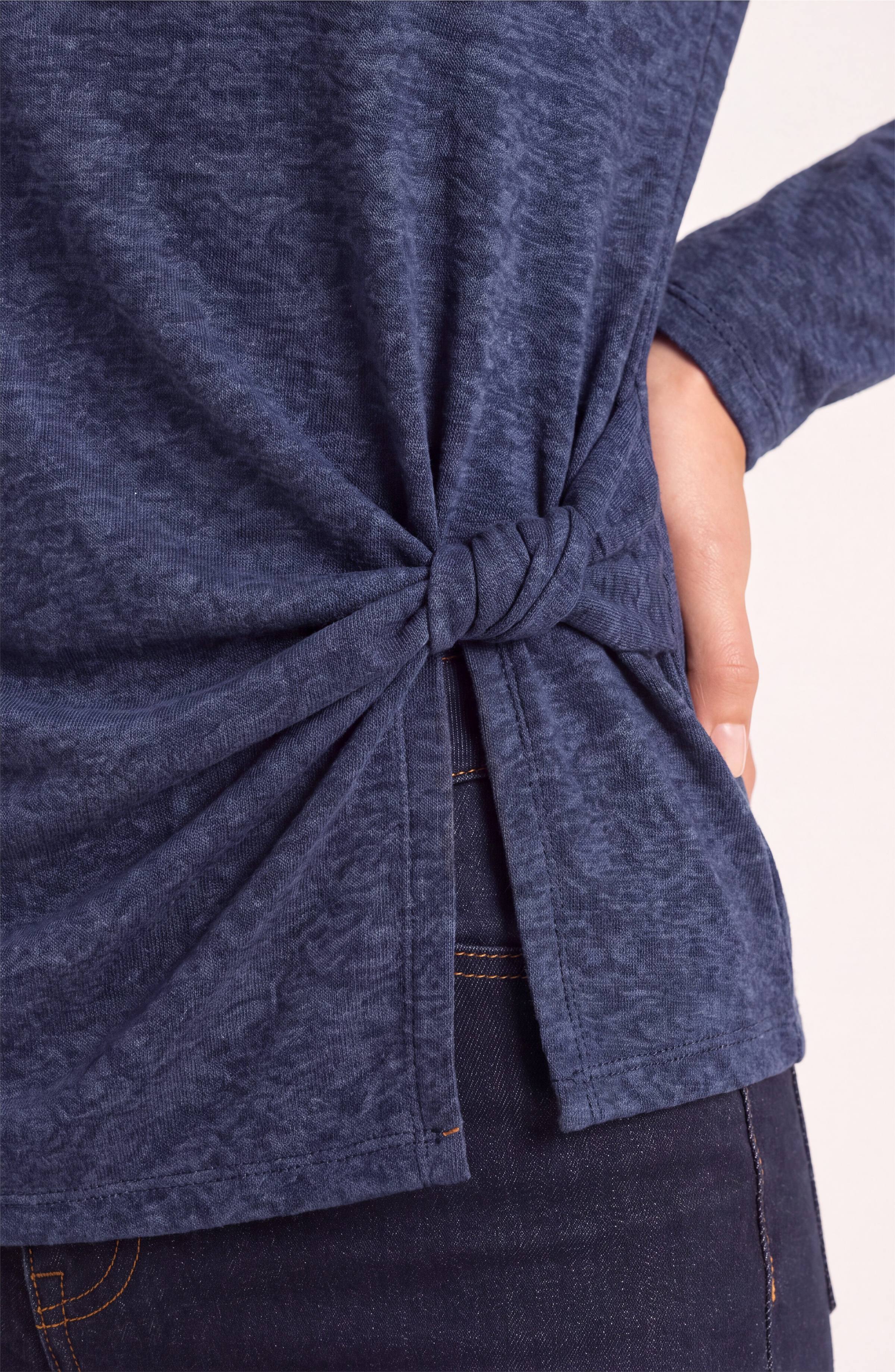 Liverpool Boat Neck Knit Top W/ Twist Detail