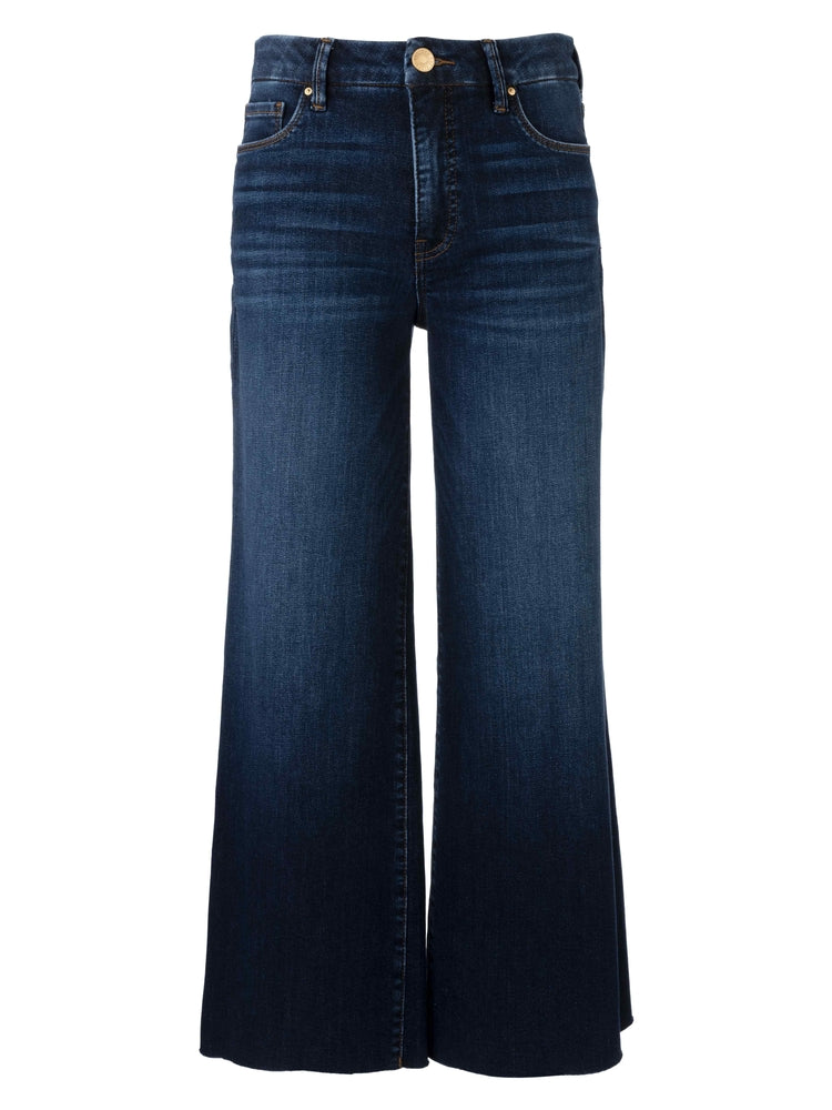 High Rise Meg Wide Leg Jean with Raw Hem