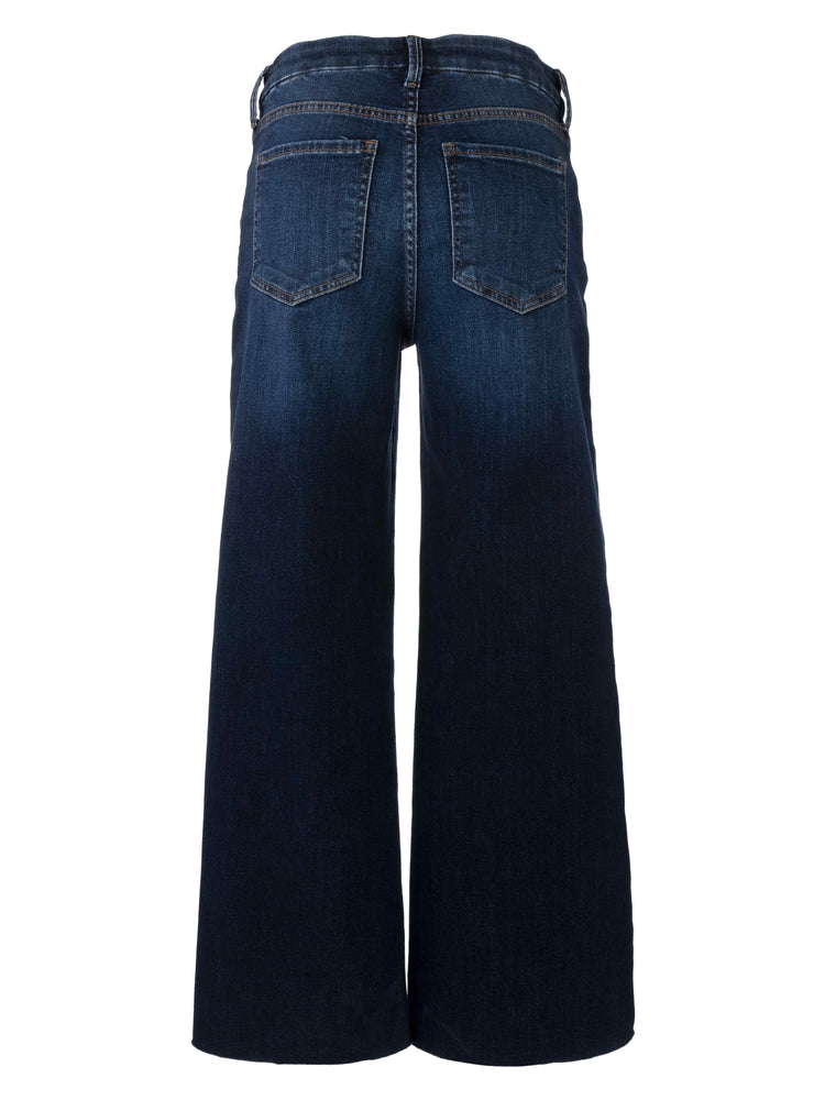 High Rise Meg Wide Leg Jean with Raw Hem