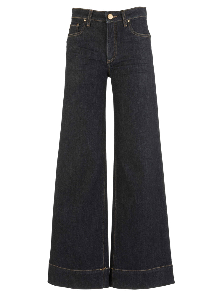 Maya High Rise Wide Leg Jean with Darts and Wide Hem